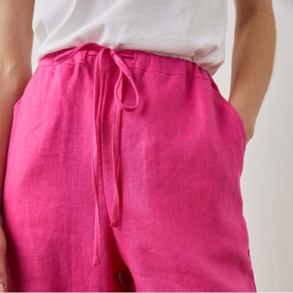 Rails Pink Wide Leg Linen Pants size Large - Picture 10 of 10
